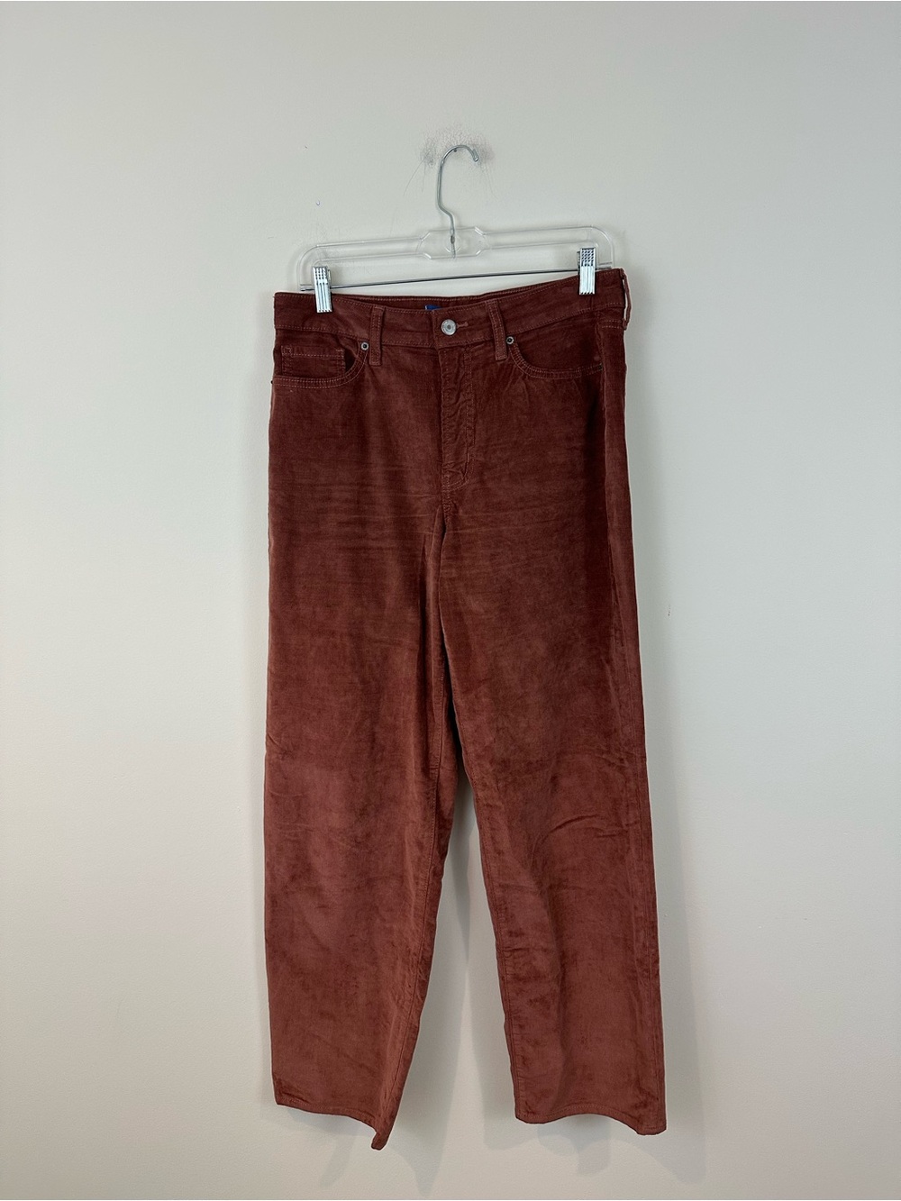 Old Navy Brown High Rise OG Loose Corduroy Pants Size 8 Women's - Picture 2 of 5